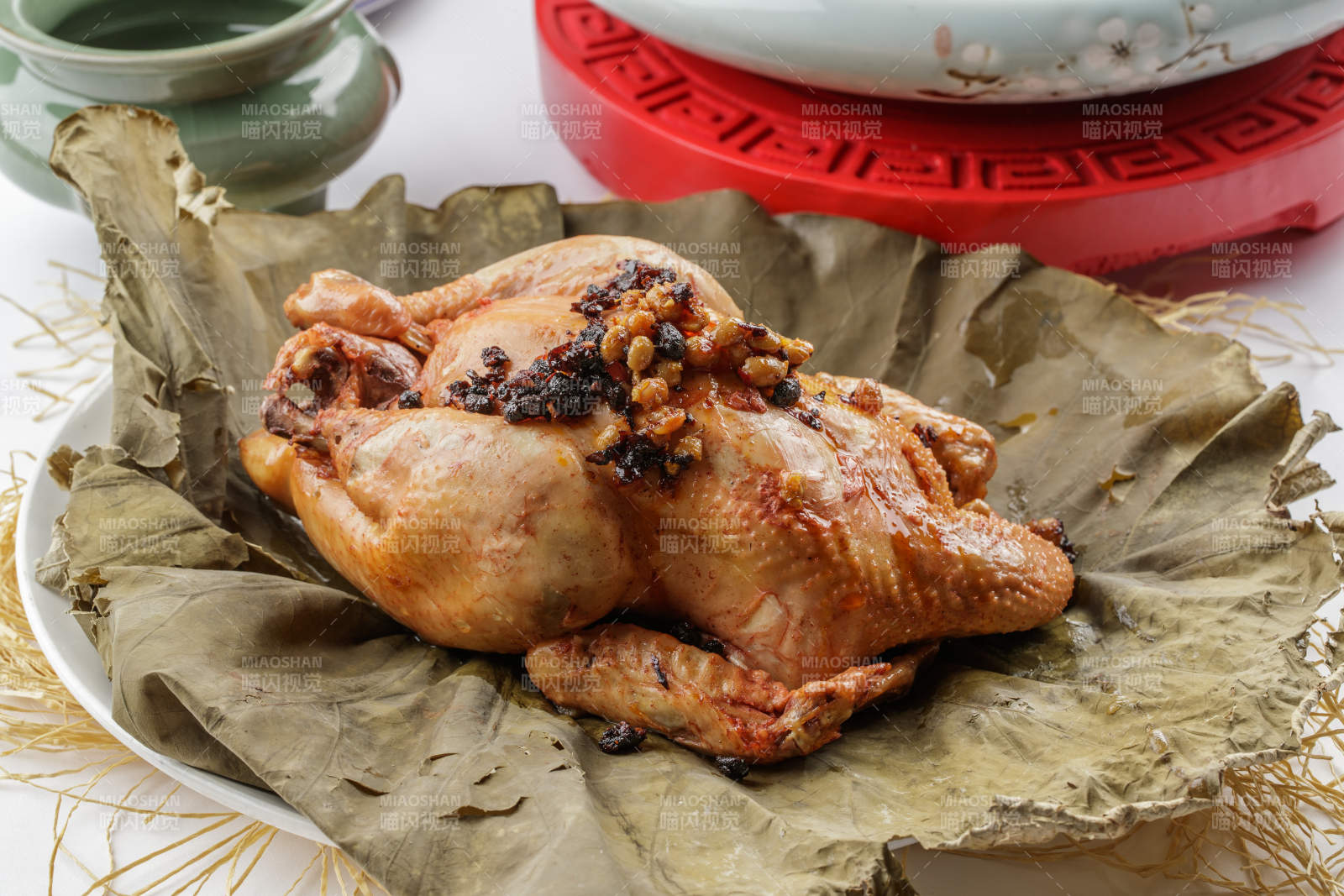豆豉酱香荷叶鸡图片