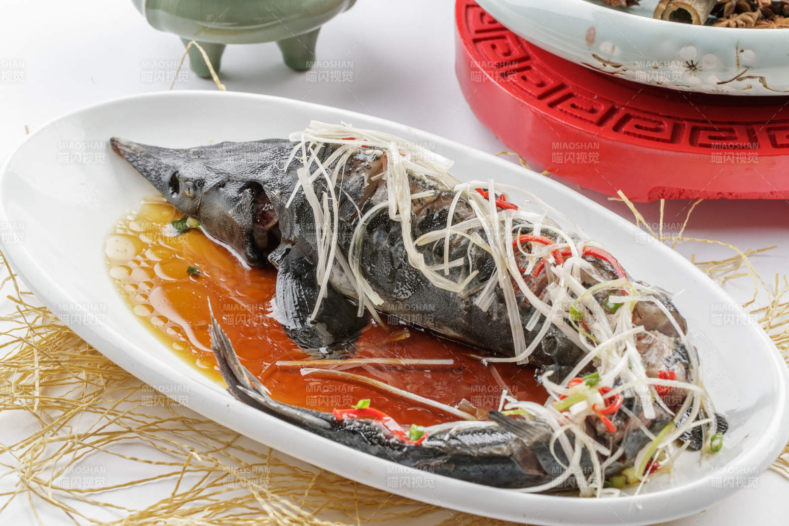 清蒸鲟鱼食用鲟鱼图片