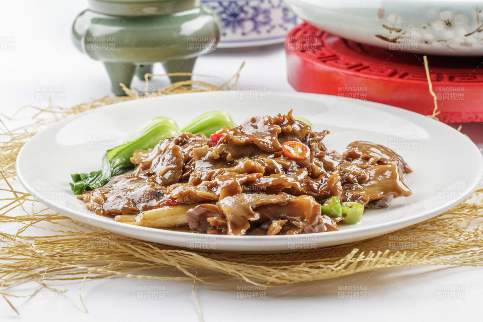 鲁菜葱烧大海螺片图片