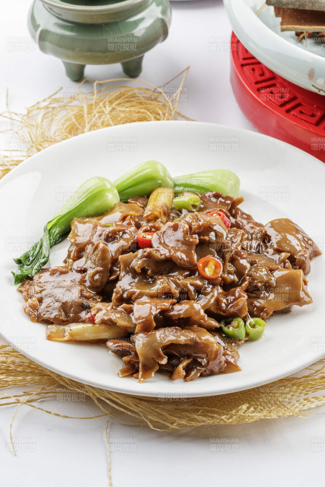 鲁菜葱烧大海螺片图片