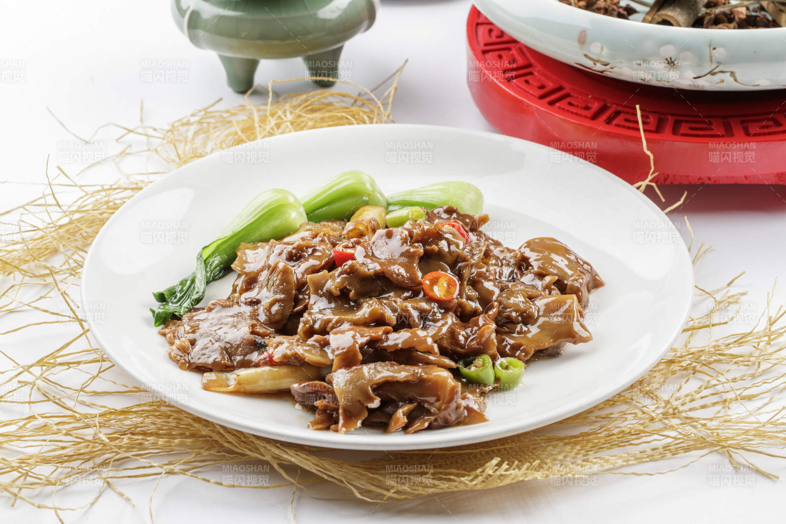 鲁菜葱烧大海螺片图片