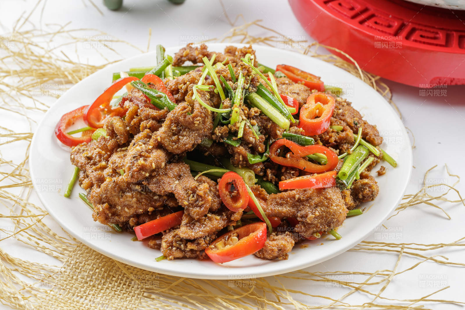 香辣干煸孜然羊肉图片