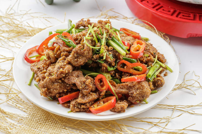 香辣干煸孜然羊肉图片