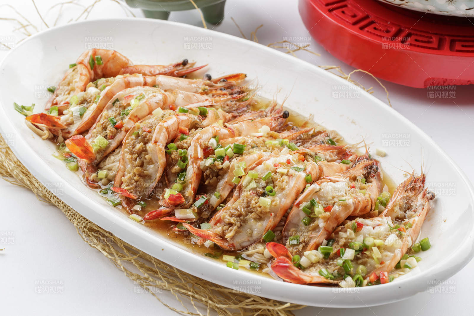 清蒸蒜蓉开背虾图片