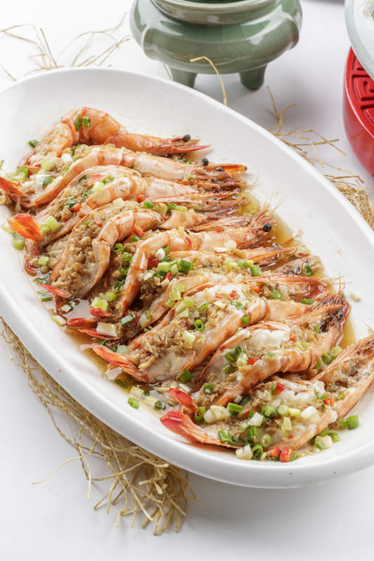 清蒸蒜蓉开背虾图片