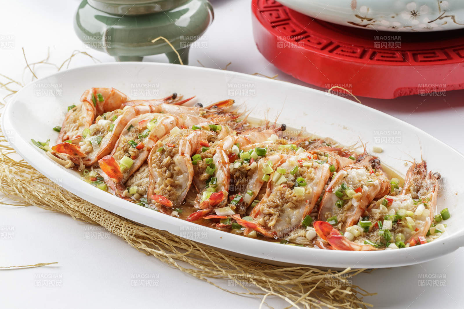 清蒸蒜蓉开背虾图片