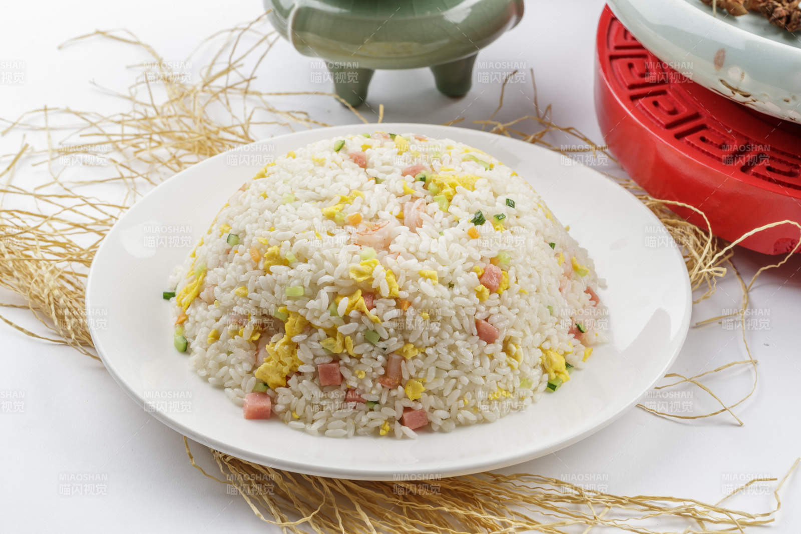 火腿青豆蛋炒饭扬州炒饭图片