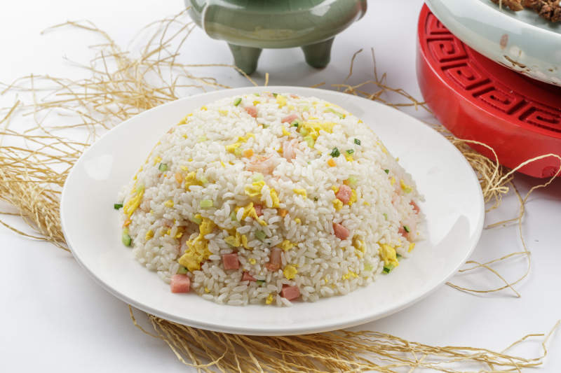火腿青豆蛋炒饭扬州炒饭图片