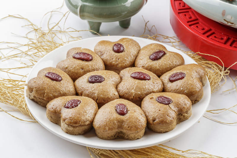 心形红枣杂粮馍图片