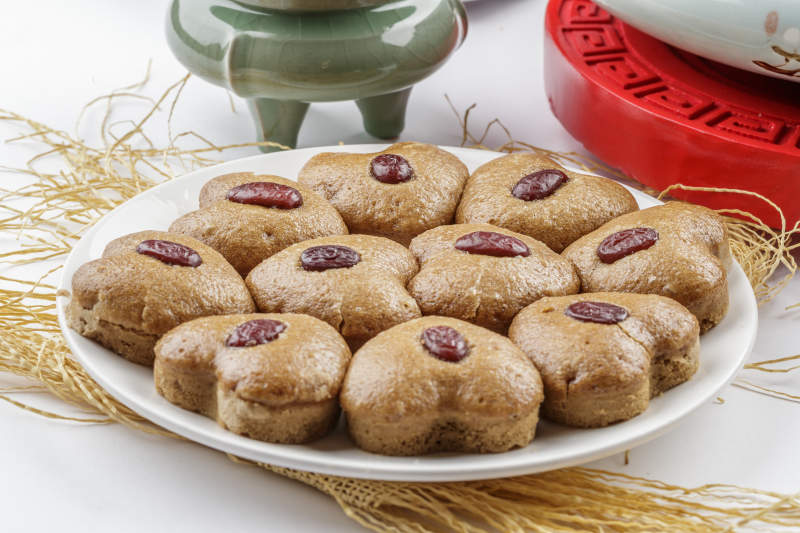 心形红枣杂粮馍图片