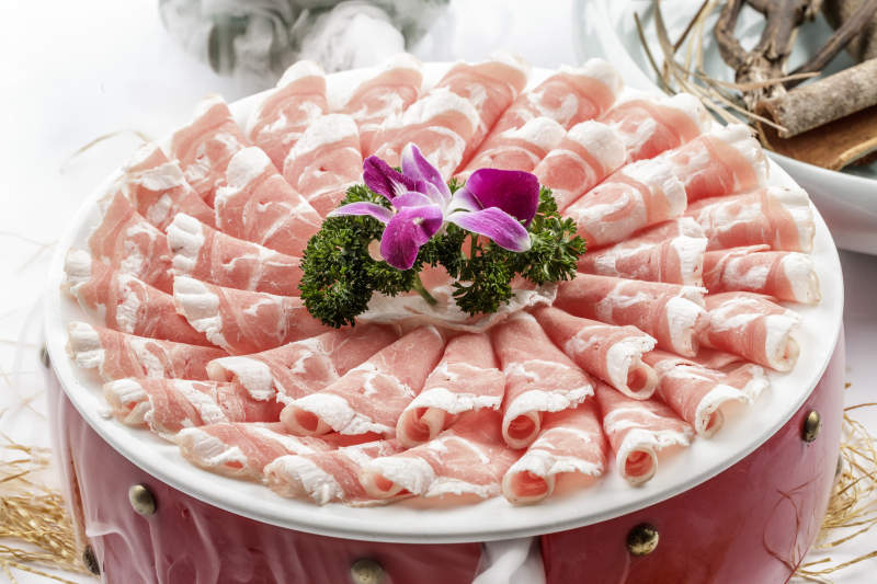 涮锅火锅食材羊上脑卷上脑肥羊卷图片