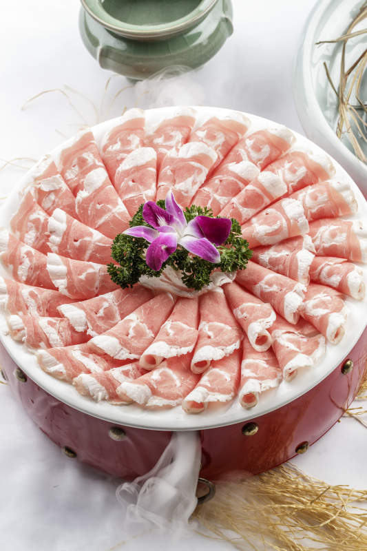 涮锅火锅食材羊上脑卷上脑肥羊卷图片