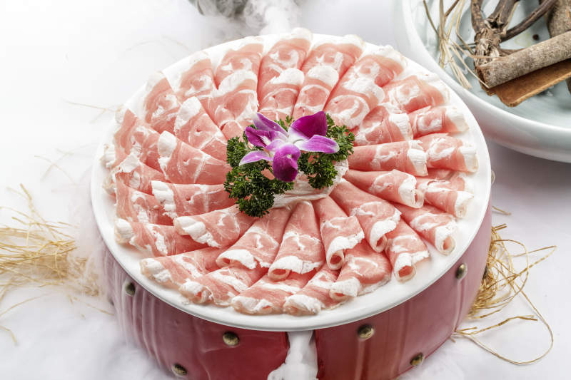 涮锅火锅食材羊上脑卷上脑肥羊卷图片