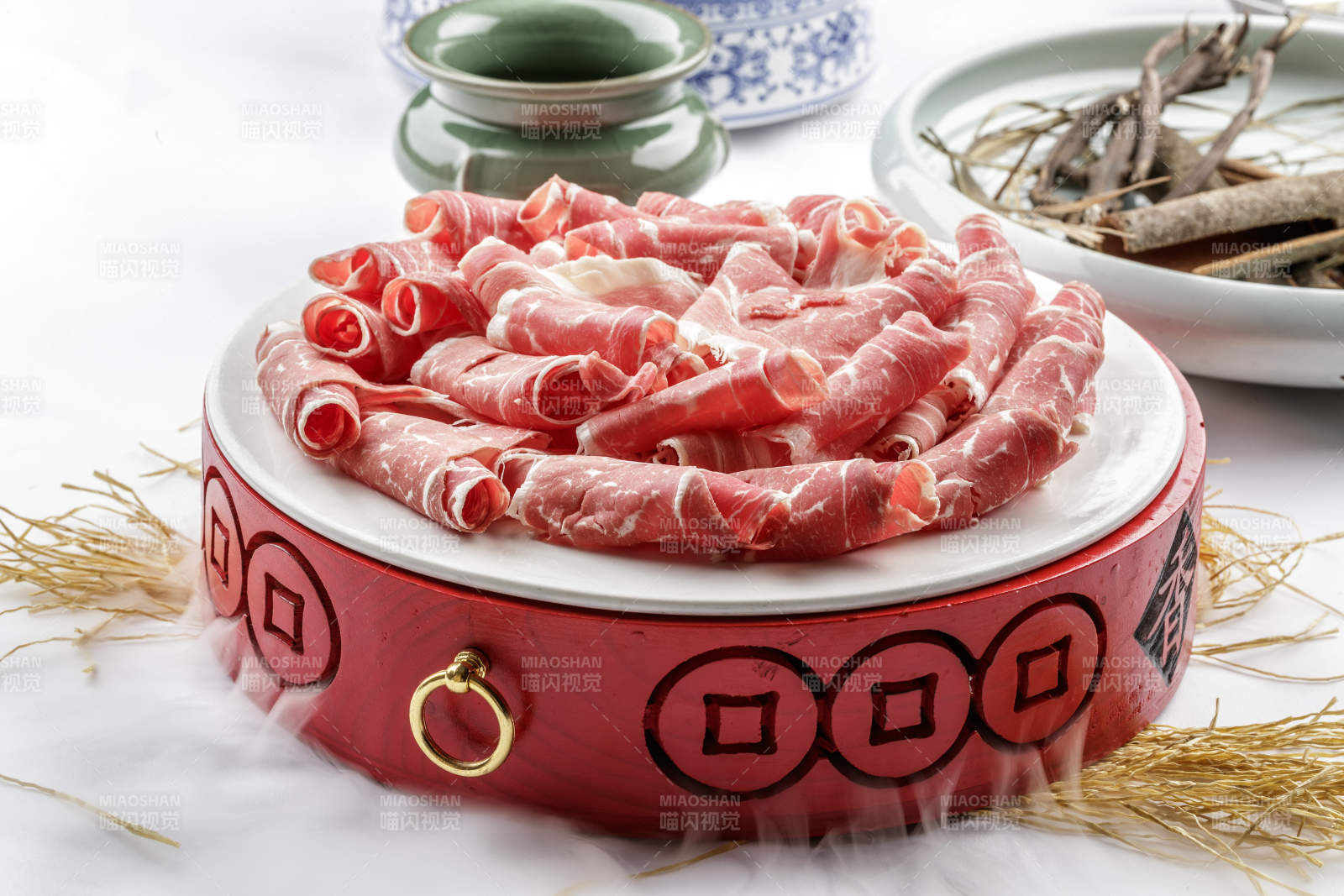 涮锅火锅食材加钙羊肉卷脆骨肉图片