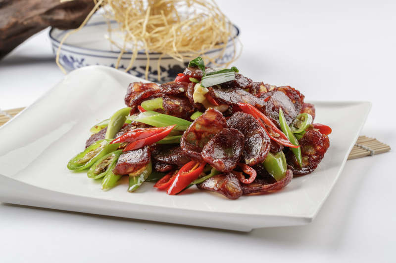 辣炒川味腊肠图片