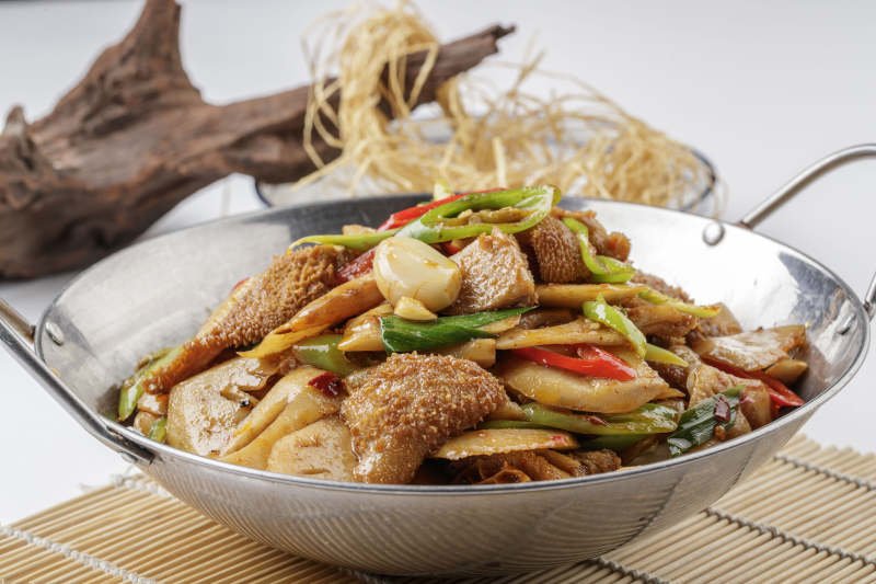 干锅猪肚土豆片图片