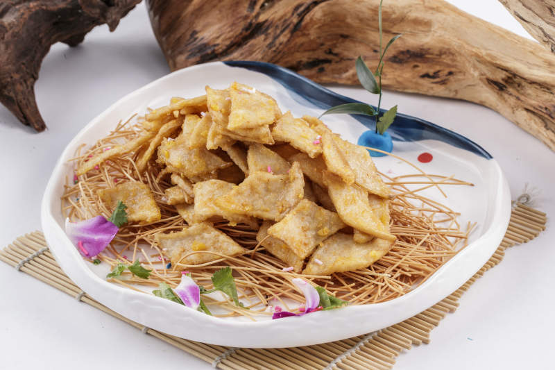 咸蛋黄焗里脊片图片