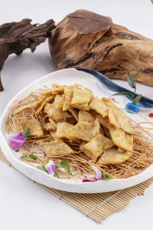 咸蛋黄焗里脊片图片