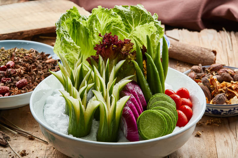 农家蘸酱菜图片