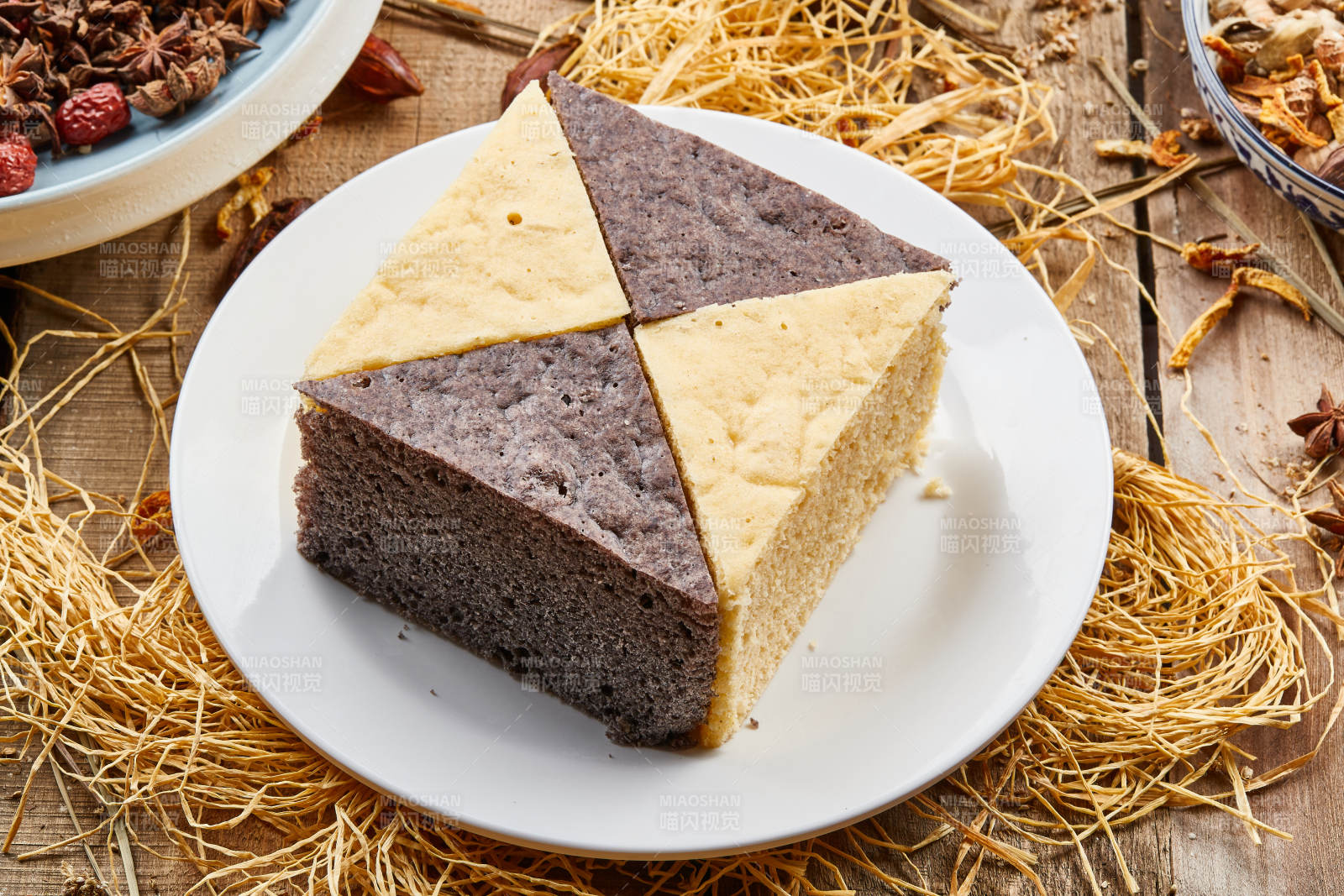 蛋糕红枣发糕双拼图片