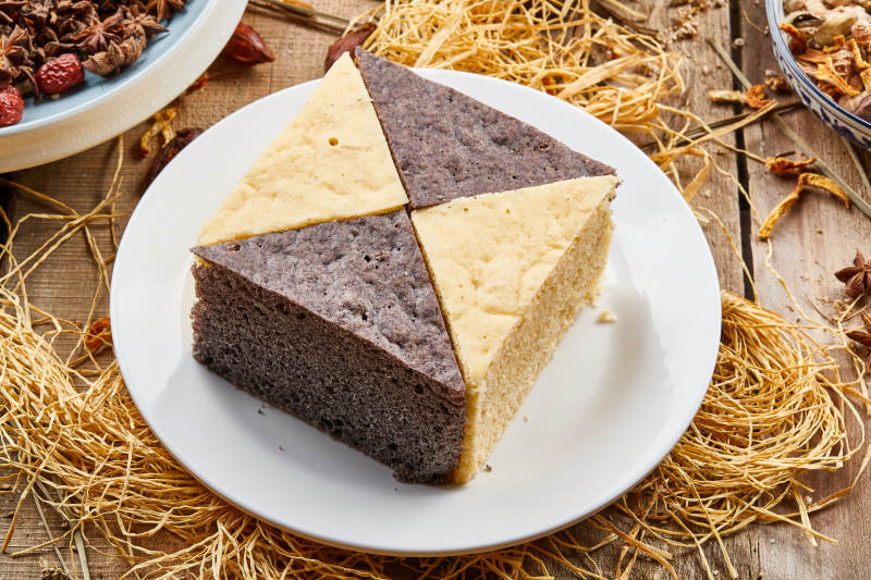 蛋糕红枣发糕双拼图片