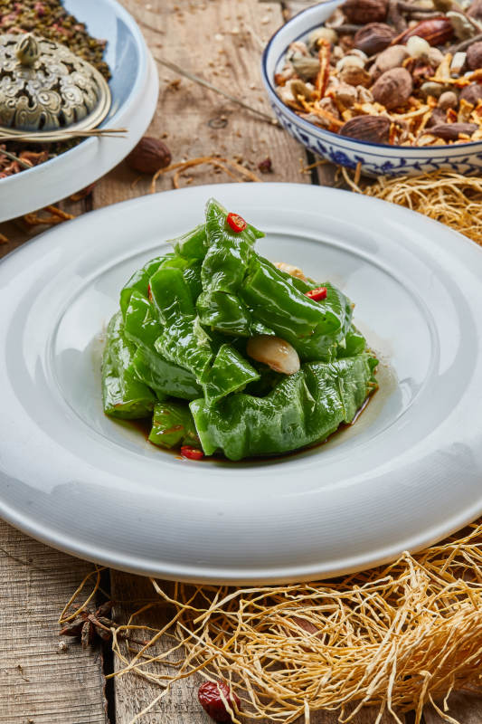 蒜香生淹螺丝椒青辣椒图片