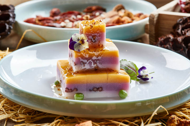 蜜汁三色薯泥冻图片