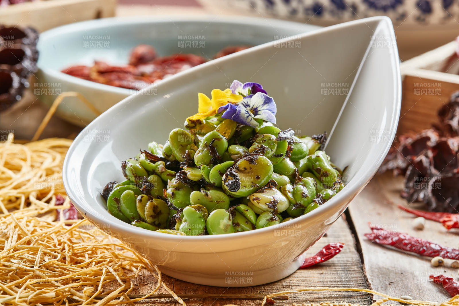 海苔青蚕豆芸豆大豆瓣图片