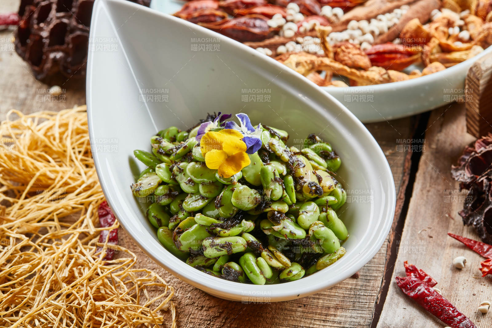 海苔青蚕豆芸豆大豆瓣图片