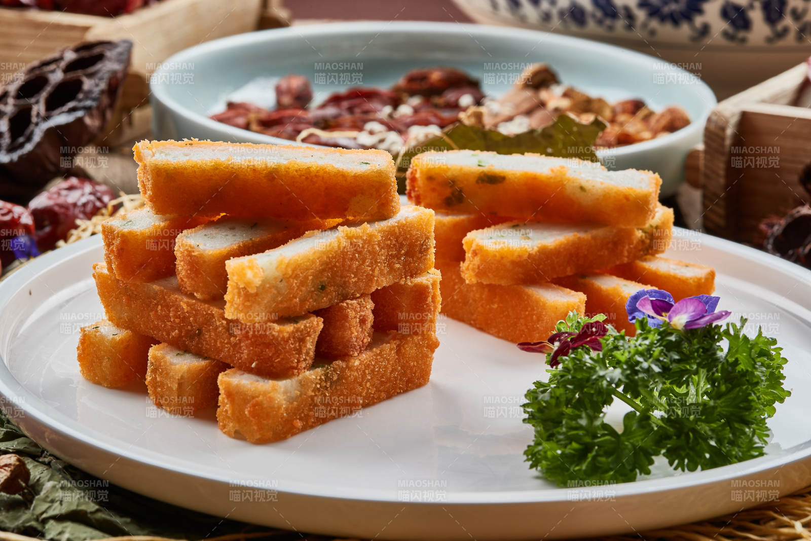 油炸鱼薯泥条图片