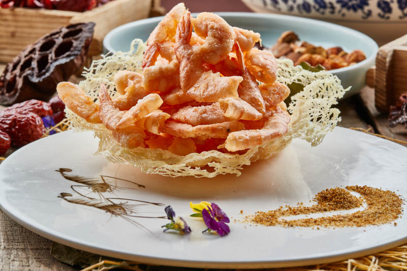 椒盐酥炸虾图片