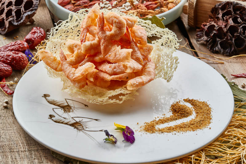 椒盐酥炸虾图片