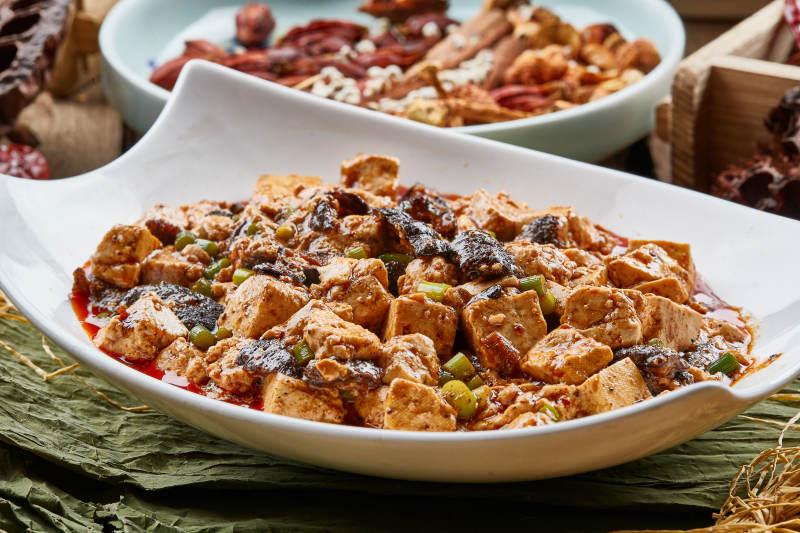 红油皮参烧豆腐图片