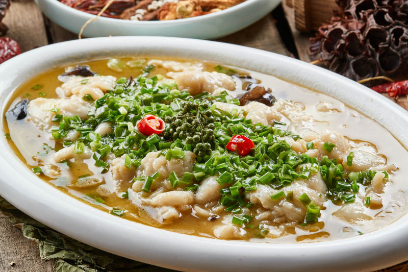 酸汤藤椒鱼片图片