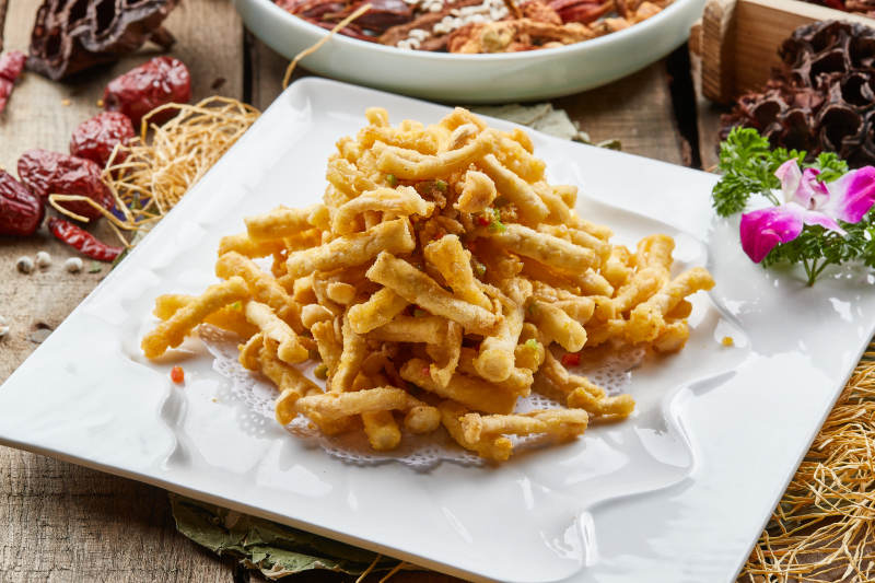 咸蛋黄焗海鲜菇图片