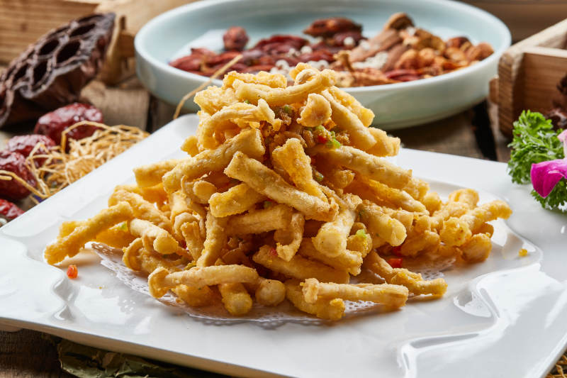 咸蛋黄焗海鲜菇图片