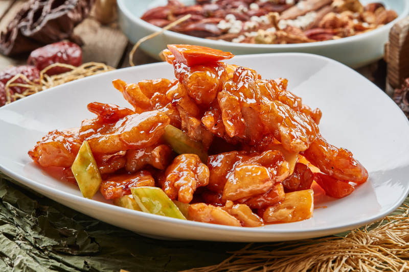 锅包茄子糖醋熘图片