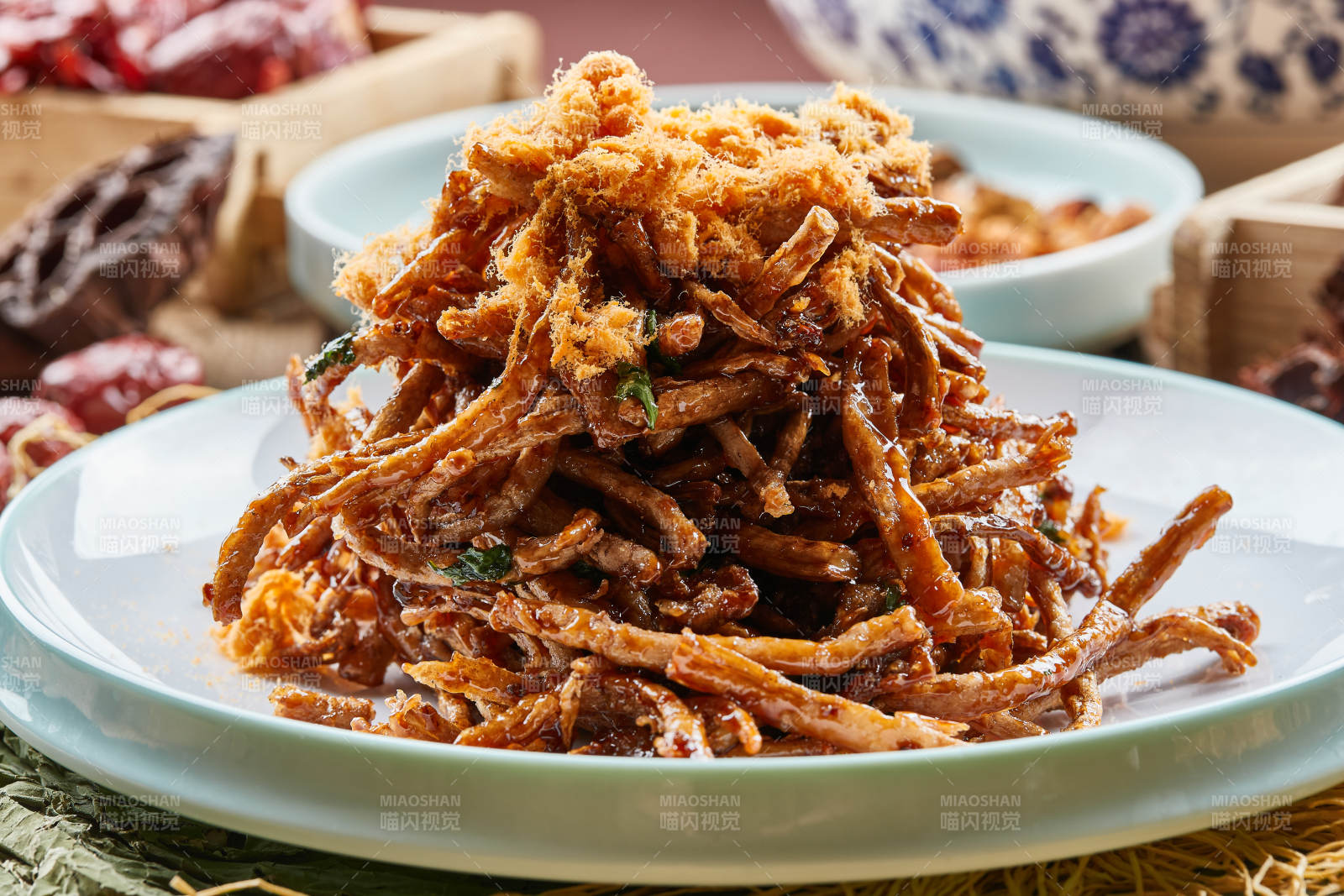 肉松糖醋茶树菇图片