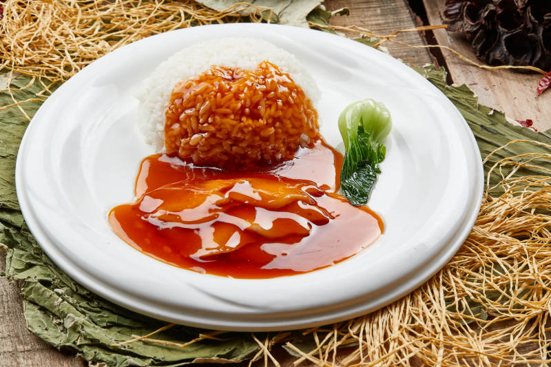 捞汁杏鲍菇饭图片