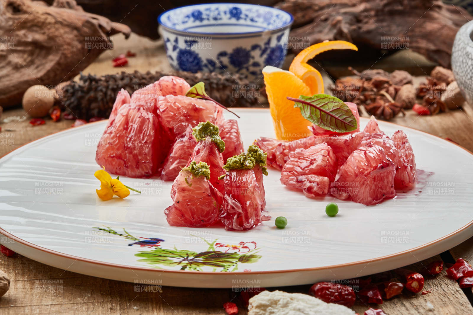 蜂蜜抹茶血柚图片