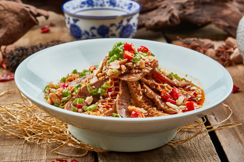 米椒红油金钱肚图片