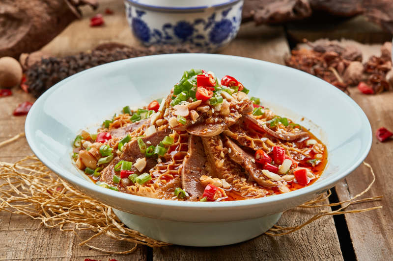 米椒红油金钱肚图片