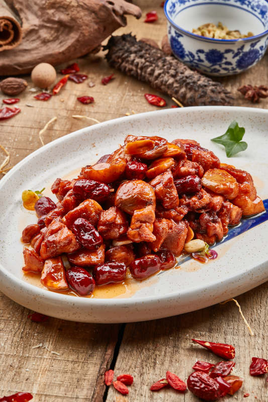 蜜枣口蘑烧鲜肉图片