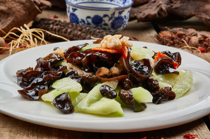 木耳芦笋鲜桃仁图片