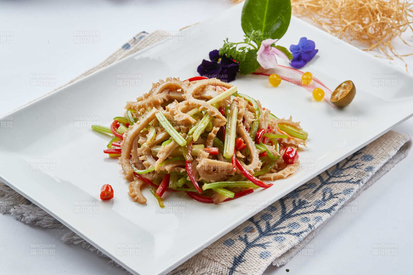 青红椒炒毛肚图片