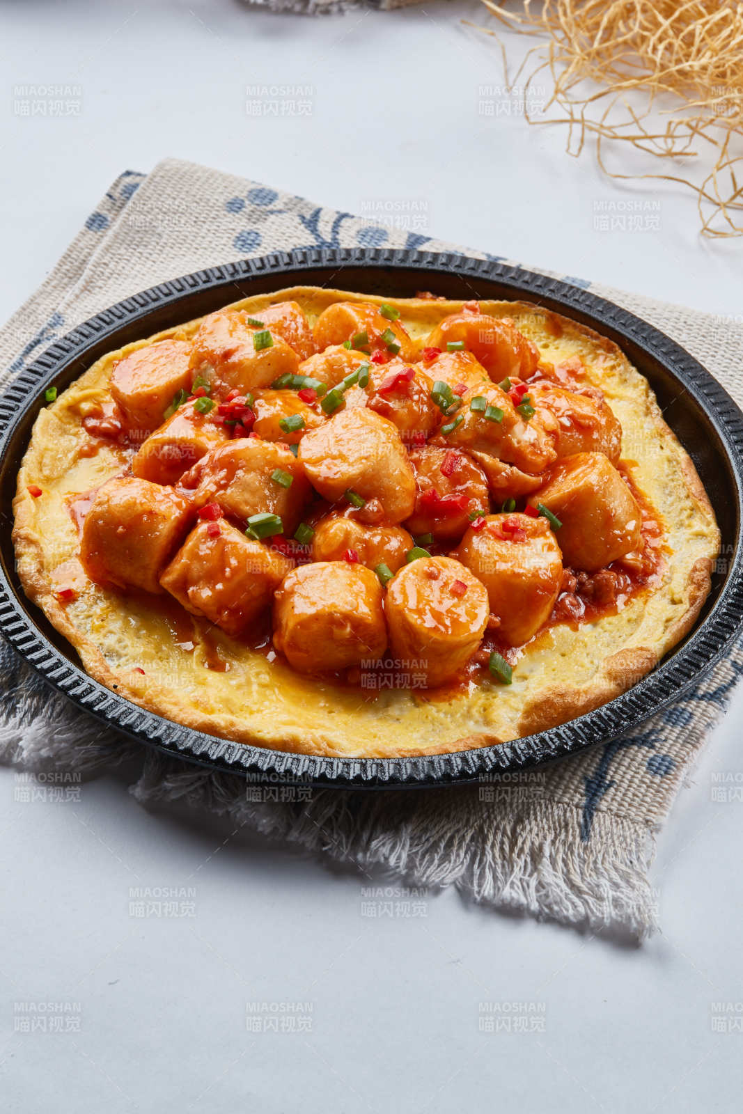 铁板蛋饼香煎日式豆腐图片