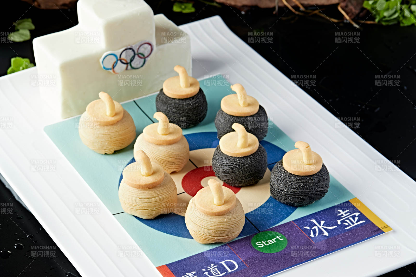 冬奥冰壶榴莲酥图片