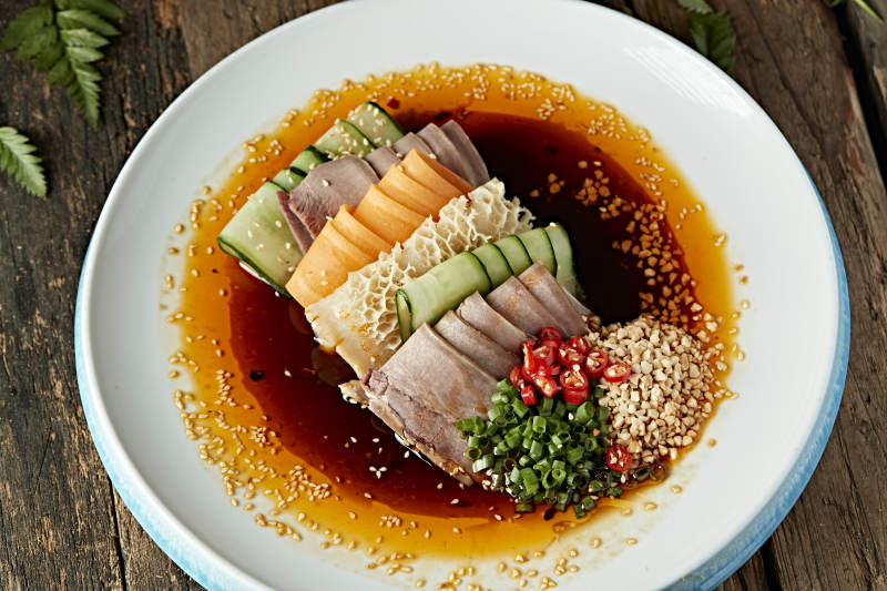 芝麻红油卤味口条金钱肚图片