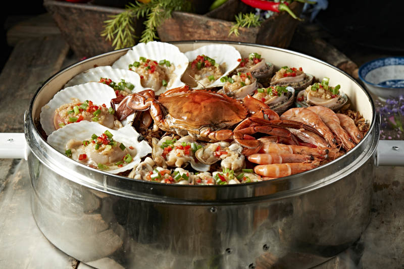 超级香蒸蒜蓉香辣海鲜大咖图片