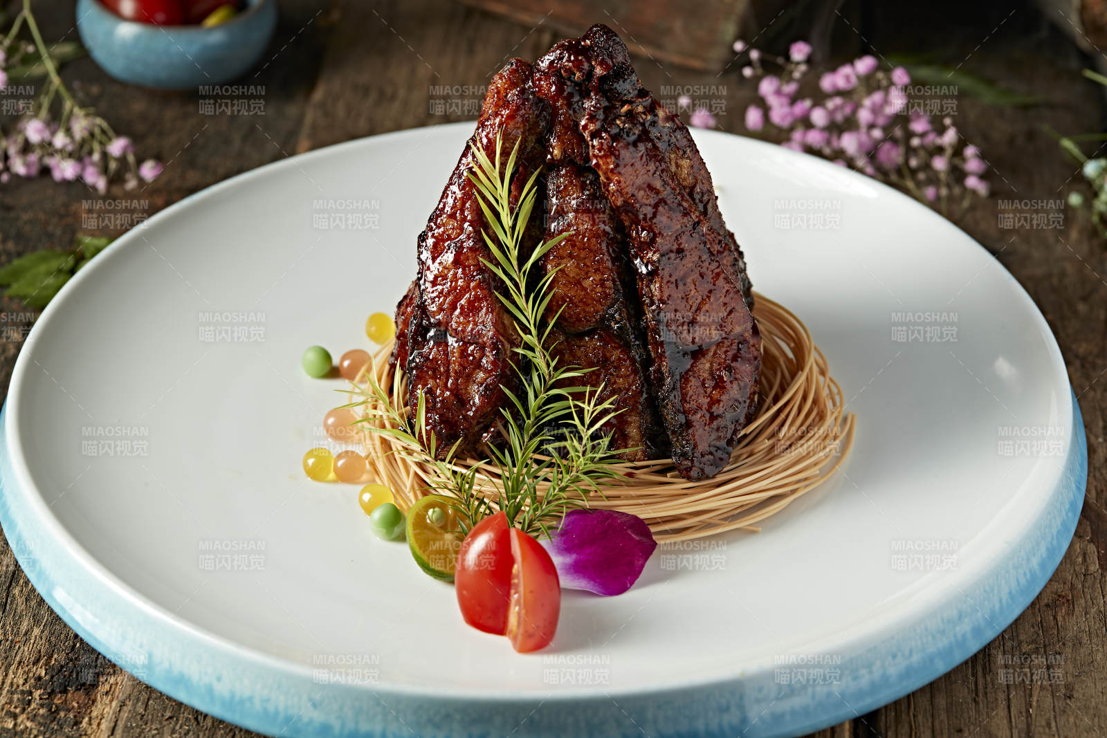 焦糖烟熏海青鱼段图片